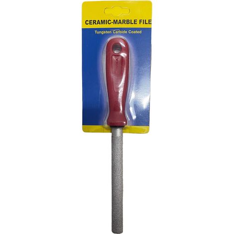 LIMA MEZZOTONDA 150mm TAGLIO FINE CERAMICA CEMENTO STELLA BIANCA