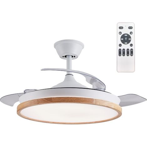 Ventilador LED con aspas retráctiles Palmer Blanco CCT Dim (36W) (1/5)