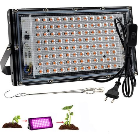 Lamp of growth LED to spectrum complete of 100 W, suitable to plants hydroponiques indoor, to vegetables and to flowers (1/5)