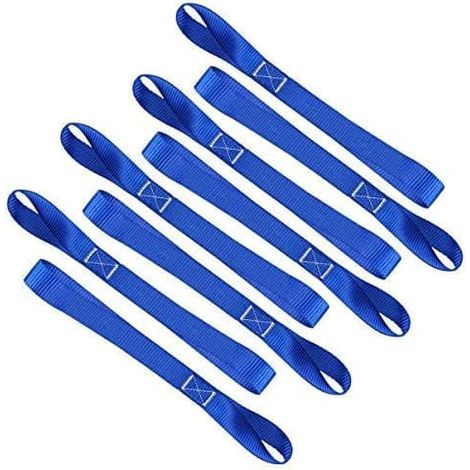 LYERCW - Sangles d'arrimage souples (lot de 8) - Capacité de charge : 816 kg - Résistance à la rupture : 2177 kg - Sangles d'arrimage robustes pour la fixation de quads, SSV, motos et scooters (1/5)