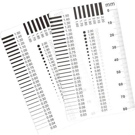 Crack Gauge Crack Measuring Tool Crack Width Gauge Crack Width Measuring Set Graduated Ruler (1/5)