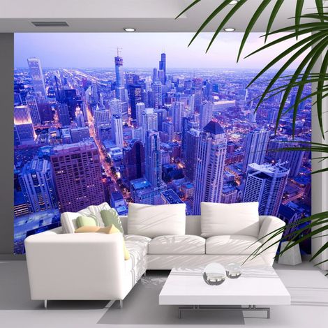Papier Peint "Chicago : Lumières Timides au Crépuscule" 154 x 200 cm (1/2)