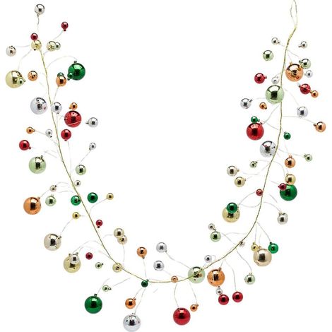 EDG Enzo De Gasperi Festone Natalizio Palle Mix Multicolor 100 Elementi H180 cm – Decorazione di Natale