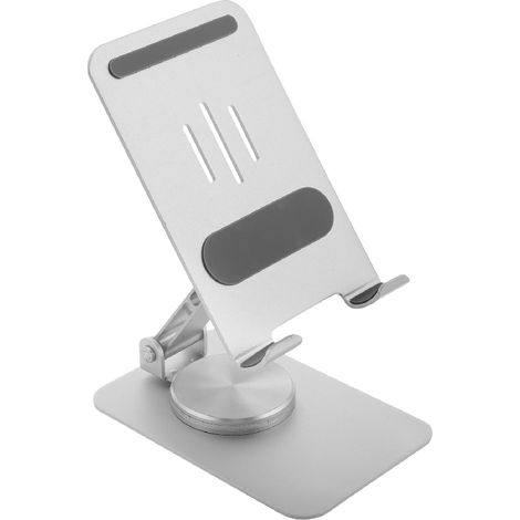 Support de téléphone portable pliable en aluminium, hauteur et angle réglables, avec coussinet en silicone, compatible avec iPhone 14, 13, 12, 11 Pro Max et Samsung (1/4)
