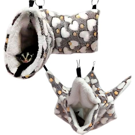 Hamac suspendu tunnel Oncpcare pour furet, jouet pour cage à écureuil, accessoires pour petits animaux (cobaye, hamster, chinchilla), hamac chauffant (1/3)