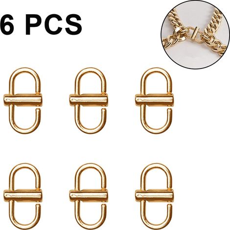 Boucle De Réglage Pour Chaîne De Sac - Alliage De Zinc - 23 X 14 Mm - Ouverture 5 Mm - 6 Pièces (1/5)