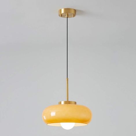 Lumière suspendue en verre orange, éclairage pendant de couloir de couloir pour la cuisine, 28cm (1/5)