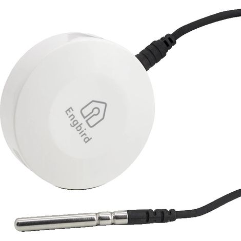 Sensor de temperatura y humedad, rango de medición de -40 a 60 °C, alcance inalámbrico de 30 metros, almacenamiento de datos de 30 000 puntos, dimensiones 56 mm x 17 mm, compatibilidad con Bluetooth. (1/5)