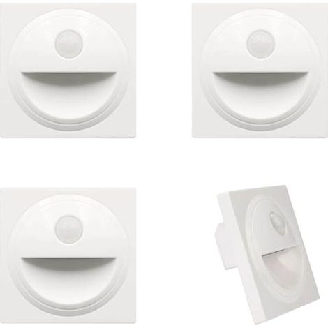 Quatre appliques murales encastrées pour l'éclairage de l'escalier, avec détecteurs de mouvement. (1/5)