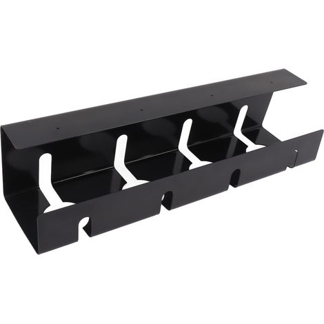 Goulotte de gestion des câbles sous bureau 15,7 po, grande capacité, en acier, minimaliste, installation simple, support de câbles sous bureau (1/5)