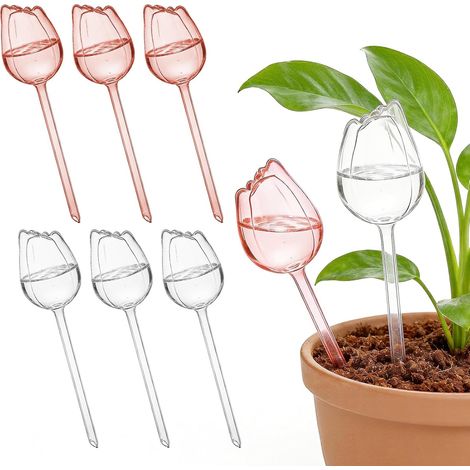6Pcs Plant Watering Globes - Self Watering System for Plants Indoor Outdoor, Automatic Plant Waterer for Vacation Care, Plants Drip Feeders for Potted Plants, Plant Watering Devices for Home Garden (1/5)