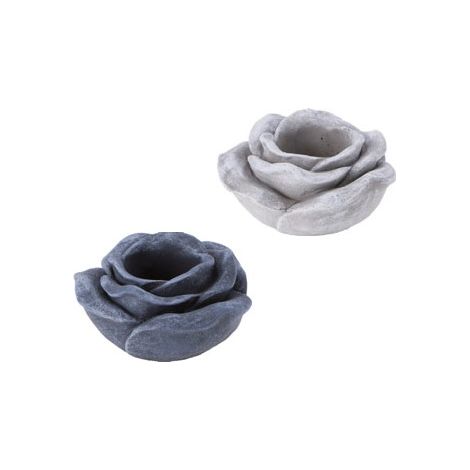 1 Pezzo Vaso Decorativo Casa in Cemento Forma Rosa 15 x 7,5 cm 2 Colori (1/2)
