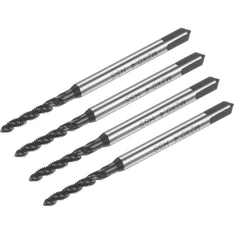4 tarauds à filetage hélicoïdal, taraud métrique revêtu M2 x 0,4 (1/5)