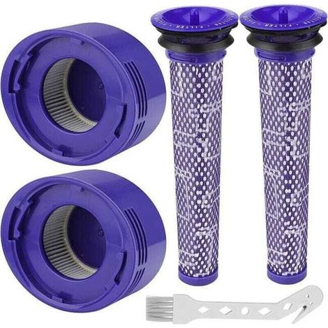 Filter für Dyson V8/V7, waschbare Ersatzfilter für Dyson- und Animal-Staubsauger, mit 2 HEPA-Nachfiltern, 2 Vorfiltern, 1 Reinigungswerkzeug