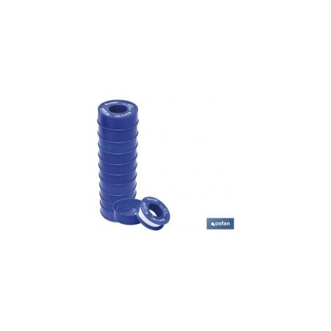 Rollo 12 mts cinta ptfe de 12mm x 0,10mm