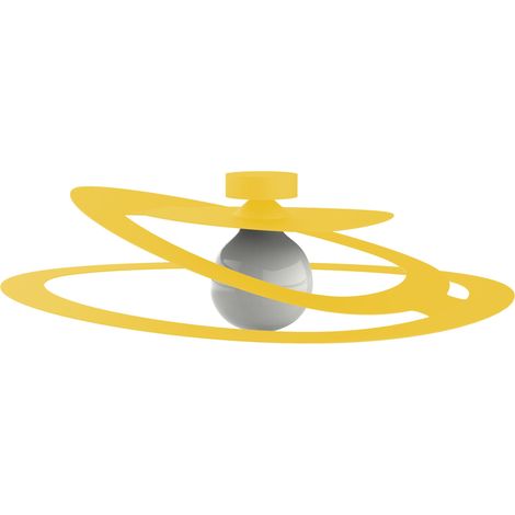 LUMICOM DILATE Plafoniera, 1X E27, max 42W, metallo, giallo, D.60cm