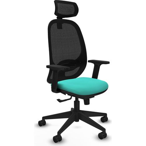 Chaise bureau piqueras y crespo Cilanco noir mousse épaisse (1/2)