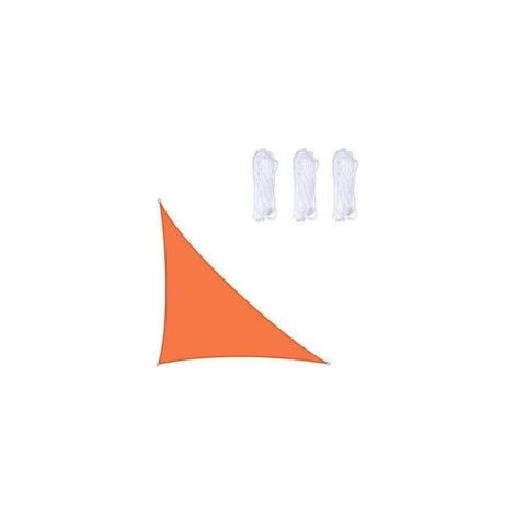 Tente triangulaire anti-UV 3 × 4 × 5 m pour extérieur – Toile imperméable en polyester avec protection UV 93 %, résistante au vent – Idéale pour jardin, terrasse, camping – Couleur orange (1/3)