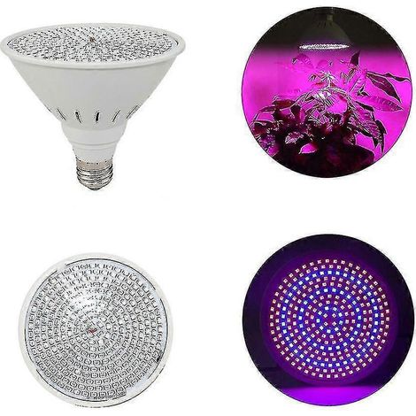 E27 200 LED Pflanzenlampe für Wachstum, Blüte, Indoor-Pflanzenkultur, Hydrokultur, Vollspektrumlampe