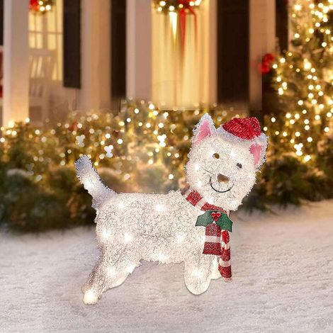 Décorations de jardin extérieures plates en 2D, statues de jardin extérieures, décorations de Noël, animaux lumineux, lumières créatives LED étanches pour jardin, sculptures d'animaux illuminées pour 