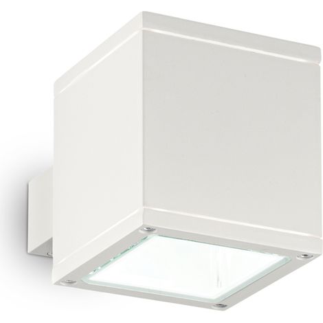 Applique Moderna Snif Square Alluminio Bianco 1 Luce G9 3W 3000K Luce Calda