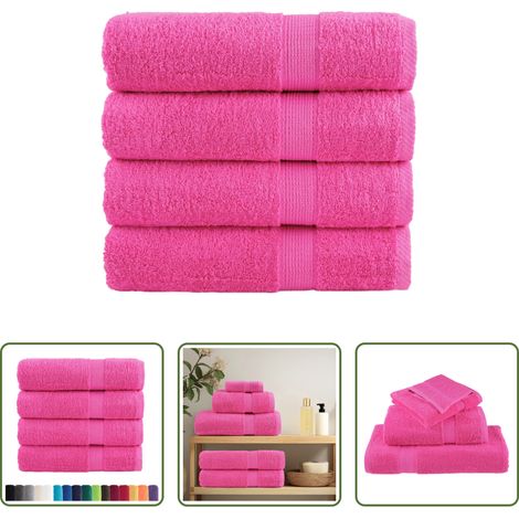 Badetuch - Premium-Handtücher SOLUND 4 Stk. Rosa 50x100 cm 600 g/m² (1/5)