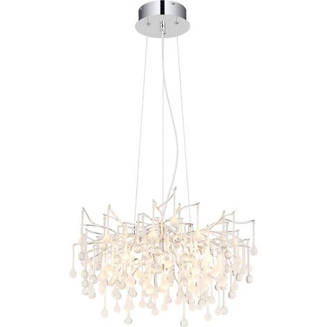LED Kronleuchter Deckenlampe Wohnzimmerlampe Klar G9 Fassung Höhe 150 cm (1/5)