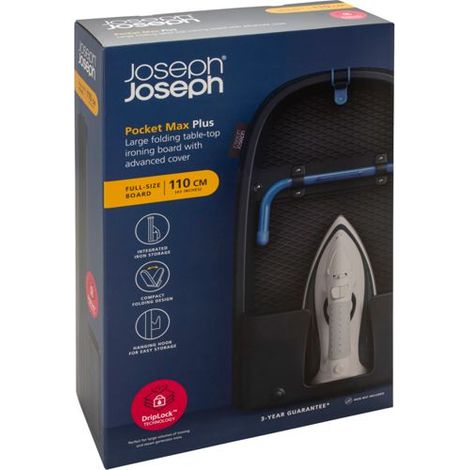 Joseph Joseph Pocket Plus Max Klappbares Tisch-Bügelbrett blau
