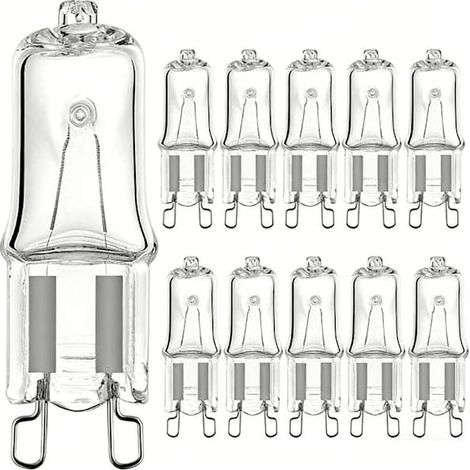10er-Pack G9-Halogenlampen/Brandschutzlampen 25 W/28 W/40 W, 230 V – warmweißes Licht – Hochleistungs-Halogenlampe (25 W) (1/5)