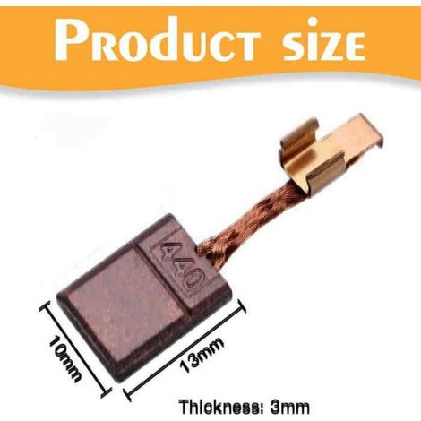 Prenine 4 CB440 Makita Charbons, Perceuses Makita Compatible, 13x10x3mm Label (1/3)