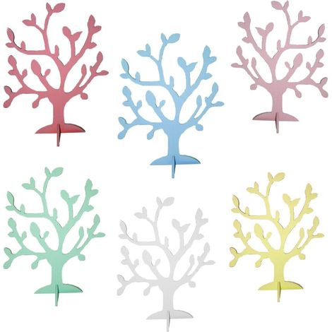 Albero della vita in legno di Pasqua decorazioni addobbi pasquali per casa vetrina negozio Novita dell'anno 2023 - colorigenerali: ROSA (1/5)