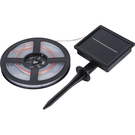 Bande lumineuse solaire de 5 mètres avec 100 LED pour courts de tennis, éclairage extérieur étanche haute luminosité, lampe solaire pour pelouse (1/5)