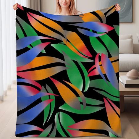 Couverture de lit en polaire, douce et chaude en microfibre toutes saisons, décoration intérieure stylée, excellent cadeau pour femmes et hommes, 6080 pouces (1/4)