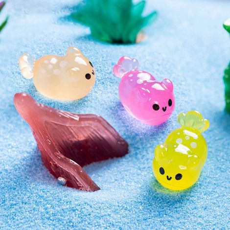 Figurines Animaux Océan - Résine - Luminophores Dans L'Obscurité - Pour Aquarium Décoration Micro Paysage - 12 Pièces (1/5)