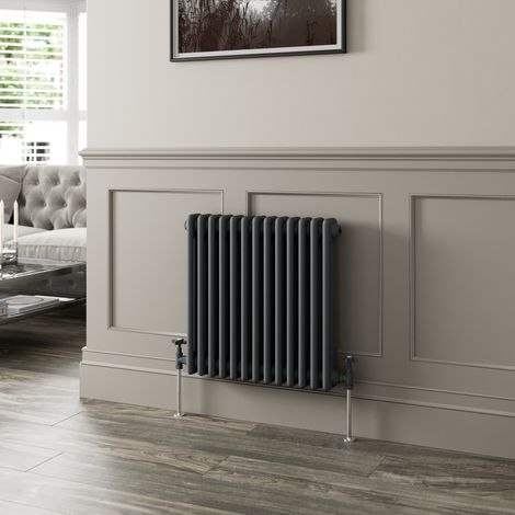 600 x 605mm Triple Horizontal Traditional Colosseum Anthracite Column Radiator (1/5)