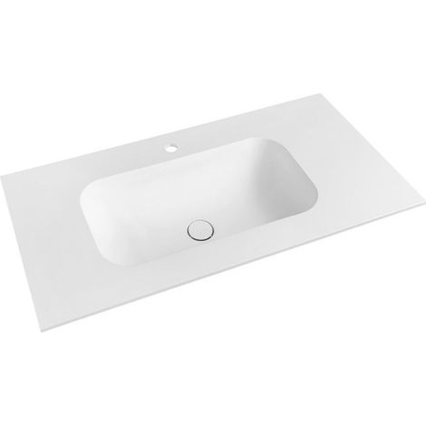 Lavabo TREOS 76,6x51,3 cm, Rockstone, blanc mat (1/2)