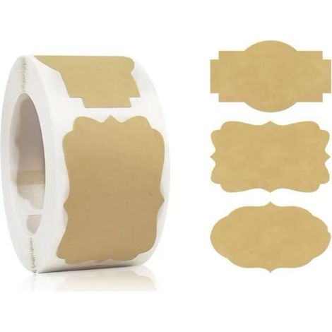 Lot de 2 rouleaux de 500 étiquettes autocollantes pour confiture, emballage cadeau, Pâques, faites à la main (1/4)