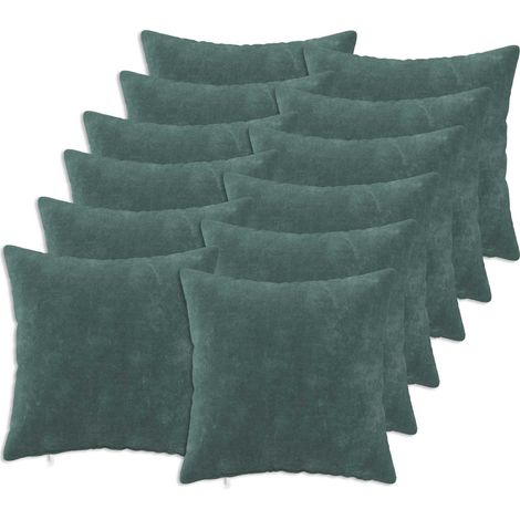 Cushion Cover 12 pcs HEERLEN Sea Blue 45 x 45 cm vidaXL