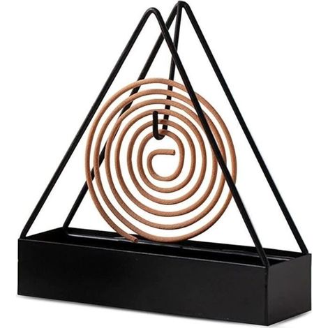 (Black) Black Mosquito Reel Holder - Metal - Indoor and Outdoor - Contemporary Design (1/4)
