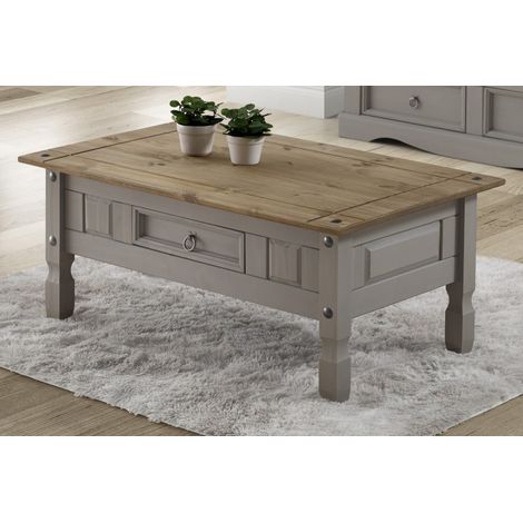 Corona Grey Wax Coffee Table (1/5)