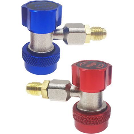 Connecteur de climatiseur R134A, adaptateur rapide réglable en cuivre pour système réfrigérant (1/5)