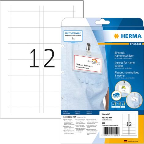HERMA 9010 label deétiquette d'imprimante WhiteÉtiquette d'imprimante non adhésive (1/3)