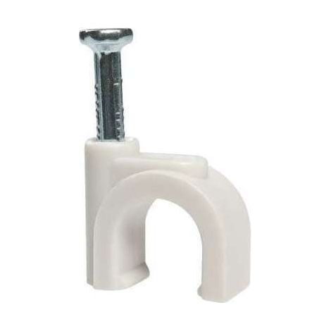 Attache à clou grise - Diamètre 13 à 14 mm - Vendu par 100 - Gewiss