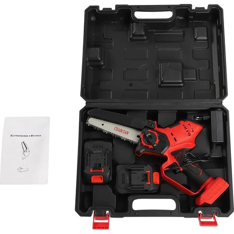 Scie Électrique, Lame Haute Vitesse, Design Portable, Rouge (1/2)