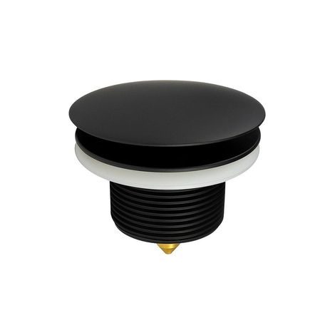 FugaFlow Eccelente Bonde de baignoire avec bouchon complet - avec partie supérieure - noir mat