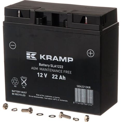 Batterie moto 12V 22Ah – Longue durée de vie – Pas de fuite ni d'entretien – Systèmes de ventilation à basse pression