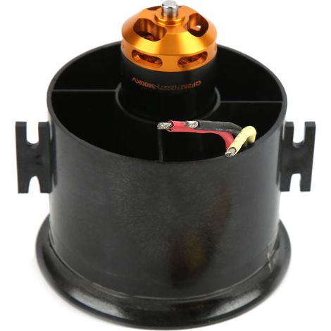 Ventilateur de toit électrique RC 70 mm à 6 pales avec moteur 3800 KV pour avions RC (noir) (1/5)
