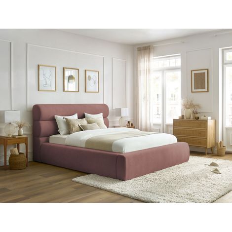 BOBOCHIC - Lit coffre JAGNA 140x190 Rose (1/5)