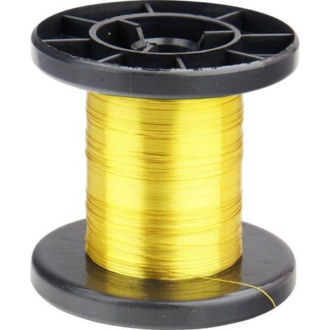 Fil de cuivre émaillé Diamètre extérieur (avec vernis isolant)=0.15 mm 100 m (1/2)