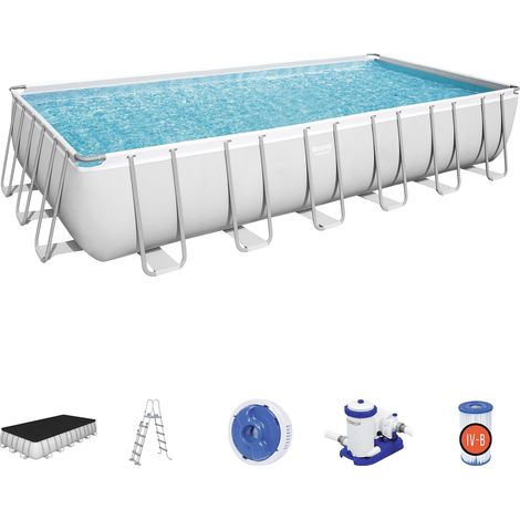 PISCINA DESMONTABLE RECTANGULAR POWER STEEL 30.045 L DEPURAD (1/8)
